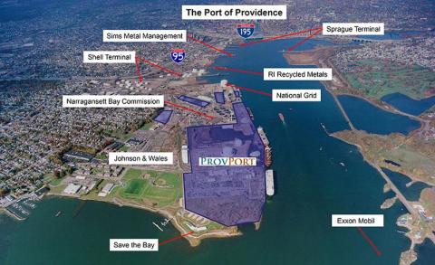 Aerial map of the Port of Providence