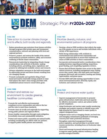 Cover page of the DEM strategic plan