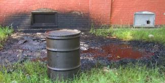 Oil drum hazardous waste