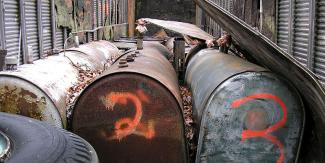 Hazardous waste oil tanks