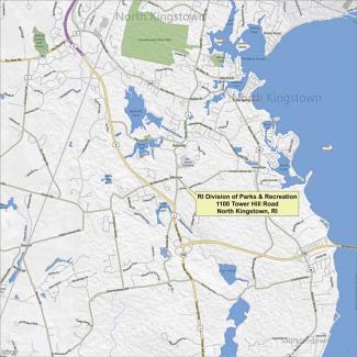 Map of RI Division of Parks and Recreation