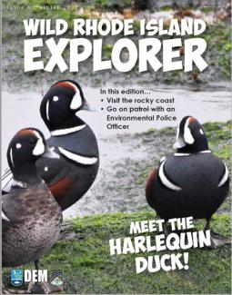 Wild RI Explorer cover with Meet the Harlequin Duck