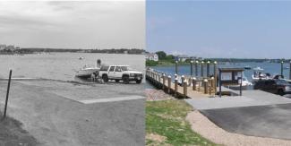 before & after photos of the Galilee Boat Ramp