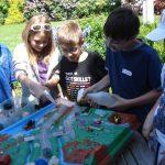Kids making a stormwater model