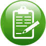 white clipboard and checklist on green background