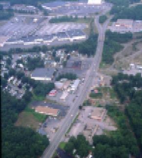 Aerial view of North Kingston roads