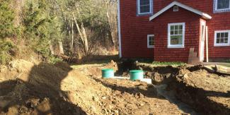 septic system under construction