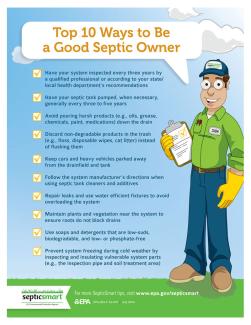 Top 10 ways to be a good septic owner