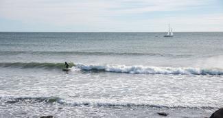 Surfer near Point Judith