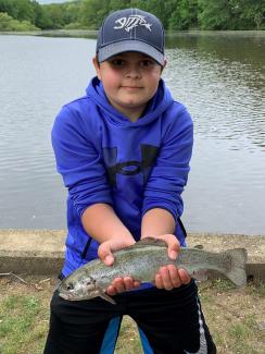 boy with trout