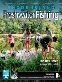 Cover of the RI Freshwater Fishing Regulation Magazine