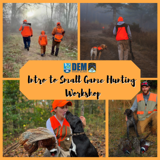Intro to small game hunting workshop advertisement