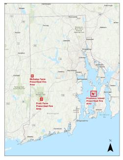 Map of controlled prescribed burn