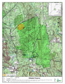 Map of forest health project in Richmond. The orange oval indicates where the work will take place.