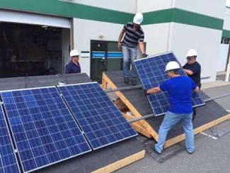 Solar array installation