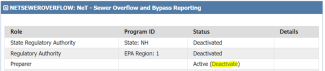 Screenshot of webscreen in EPA's CDX program