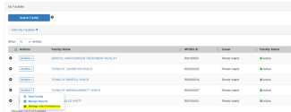 Screen shot from USEPA's CDX system for guidance