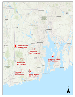 Map of prescribed burn area set for the 2024 season