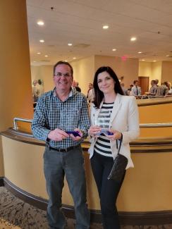 DEM Division of Fish and Wildlife Chief Phil Edwards and Nicole Lengyel Costa, Principal Marine Biologist with DEM’s Division of Marine Fisheries
