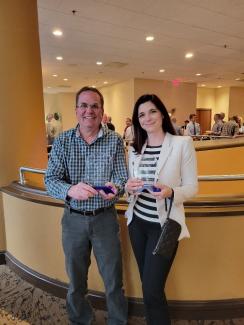 DEM Division of Fish and Wildlife Chief Phil Edwards and Nicole Lengyel Costa, Principal Marine Biologist with DEM’s Division of Marine Fisheries 