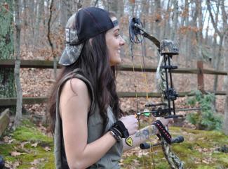 girl with archery bow
