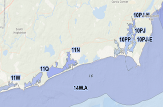 Shellfish harvest area closure for May 16, 2024