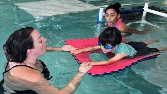 Youth swim lessons at Pods Swimming with Providence Community Health Centers