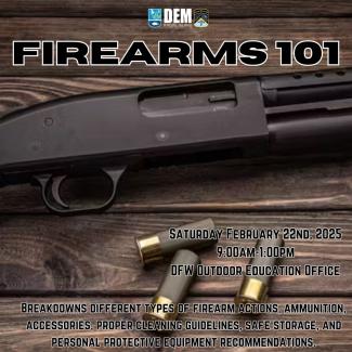 firearms 101 class advertisement