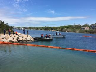 Boom training in Westerly 