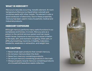 Dangers of mercury factsheet