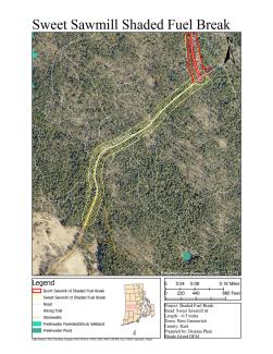 Map of shaded fuel break