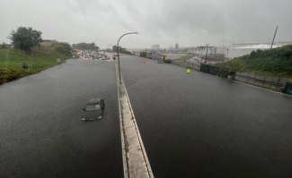 Flooding in Providence, RI on September 5, 2022. Credit: Corey Welch/WPRI-TV.